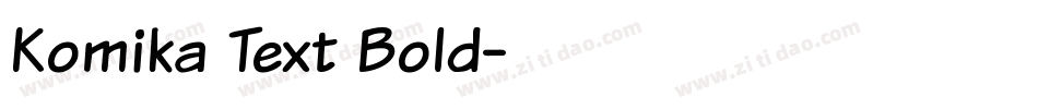 Komika Text Bold字体转换